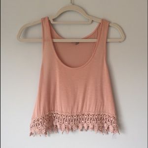 Charlotte Russe | Crop Racerback Top with Lace